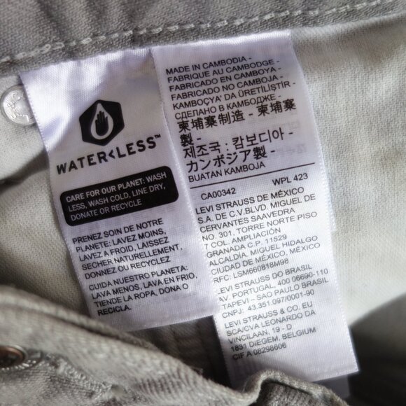 LEVI’S Silver Tab Gray Cut-Off Shorts (altered) Sz W36 - Picture 5 of 6